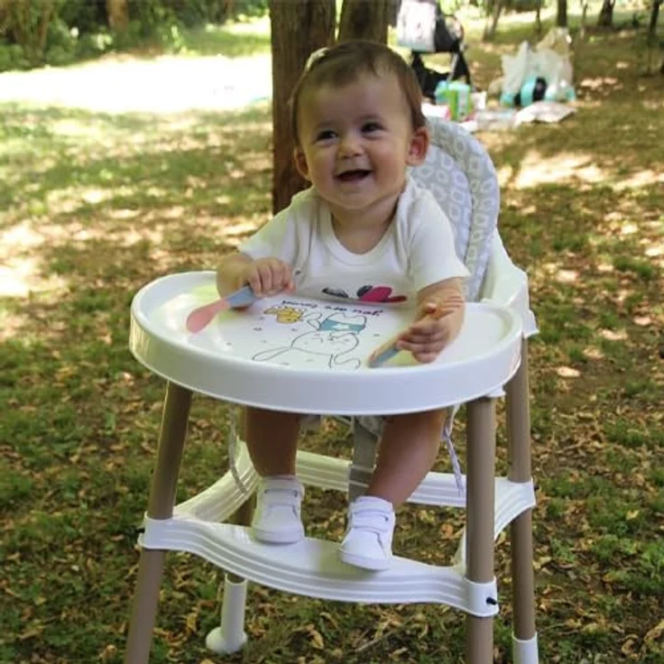 Babyjem Baby Hochstuhl Kissen Sitzkissen Sitzverkleinerer Hochstuhleinlagen, Grau – Bild 3