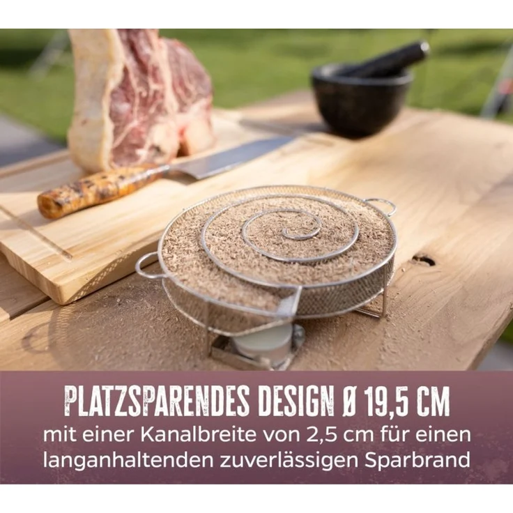 Grillfürst Kaltrauchgenerator / Räucherschnecke für Sparbrand 19,5 cm – Bild 3