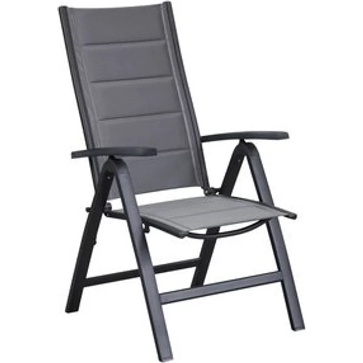 Gartenstuhl Livorno / Unicamo, Aluminium, Schwarz, 61 x 112 x 75 cm – Bild 5