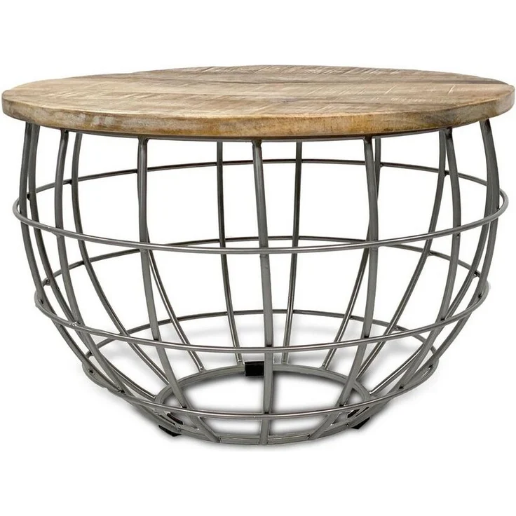 Amagohome Beistelltisch Couchtisch rund ø55/60/65/75cm Beistelltisch Industrie Style Metall Ge – Bild 5
