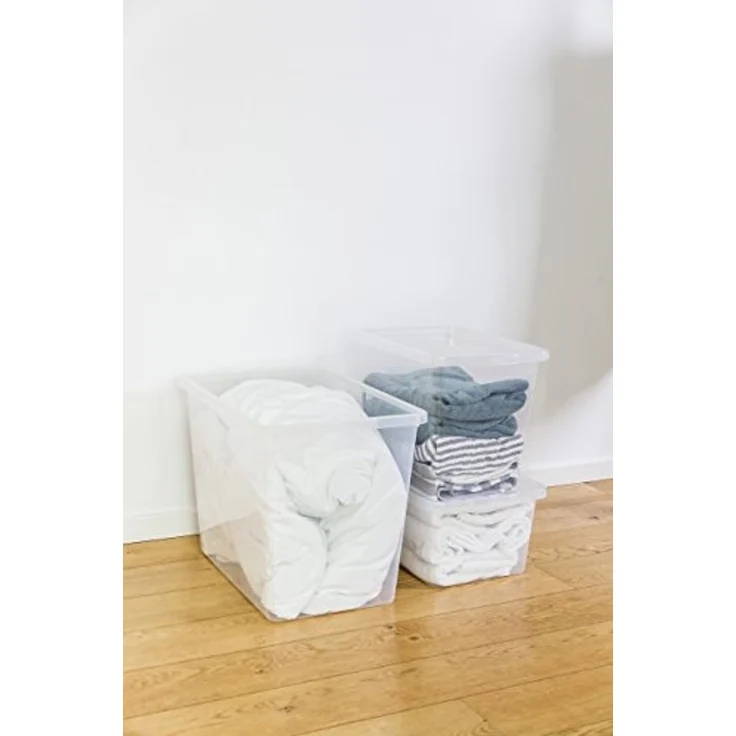 Kreher Aufbewahrungsbox XXL aus Kunststoff in Transparent 135 Liter – Bild 3