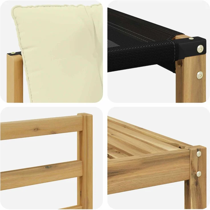 vidaXL Outdoor-Sofagarnitur 8 stk. 7-Sitzer Weiß und Creme 3388912 – Bild 10