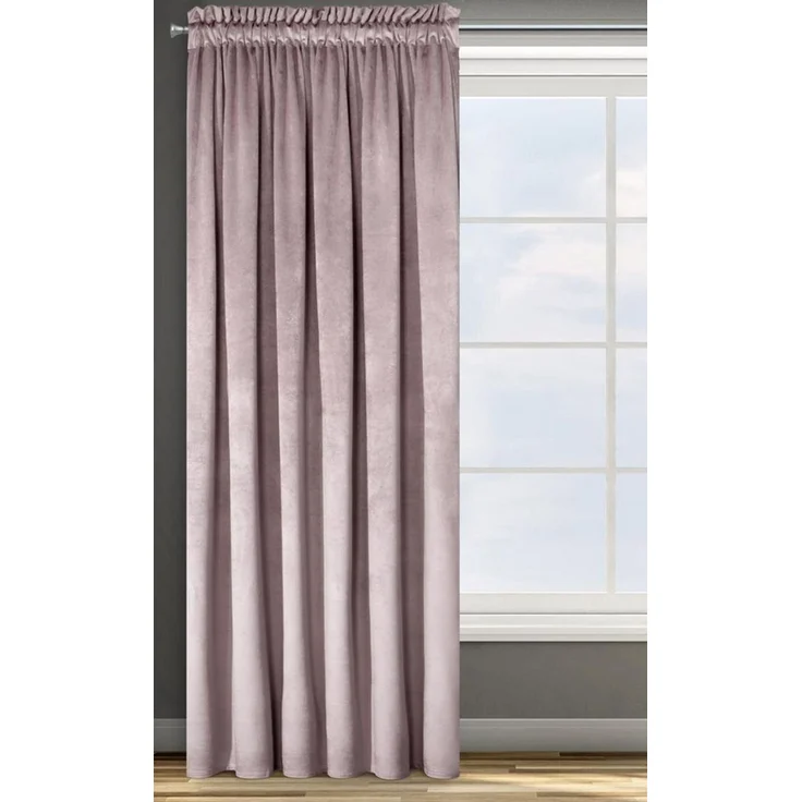 Samtvorhang Velours Vorhänge zum Wohnzimmer Prachtvoll Elegant rosa 135x300 cm Kräuselband – Bild 2