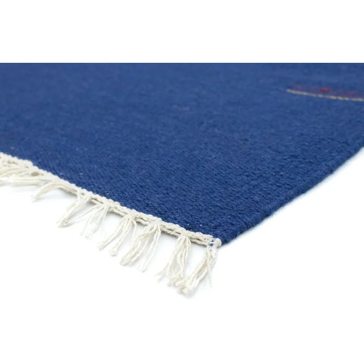 Kelim Teppich - Trendy 180x120 cm - blau – Bild 3