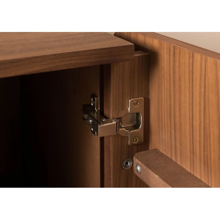 Sideboard Nussbaum-Echtholzfurnier 200 x 45 x 85 braun lackiert BUTTERFLY #107 – Bild 7
