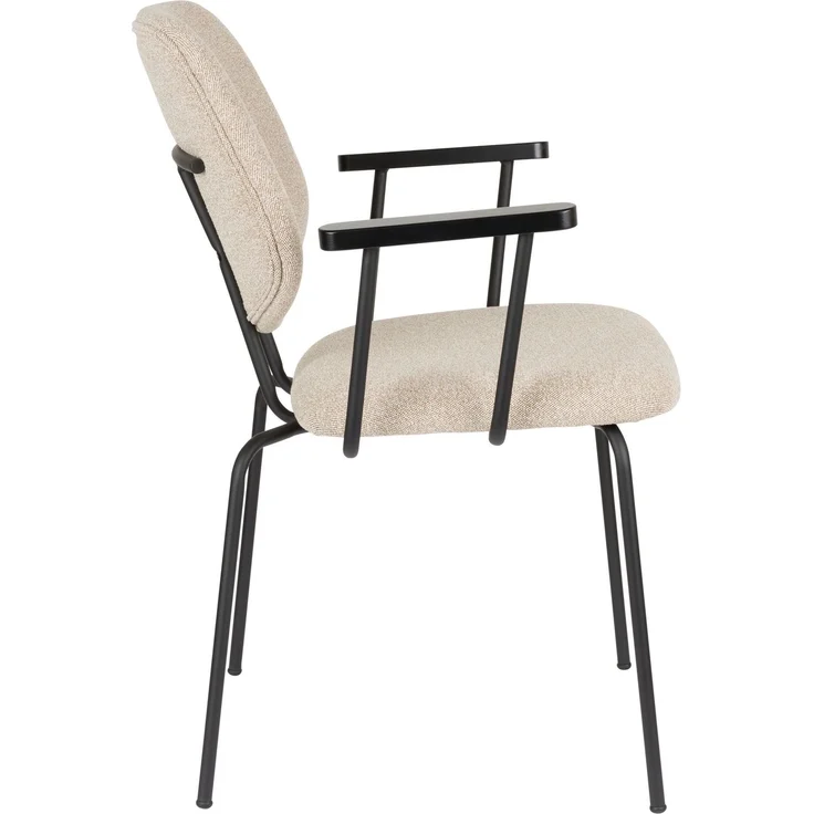Sessel Zelo im 2er-Set, Beige mit Metallgestell für Esszimmer 60x59x83,5 cm – Bild 9