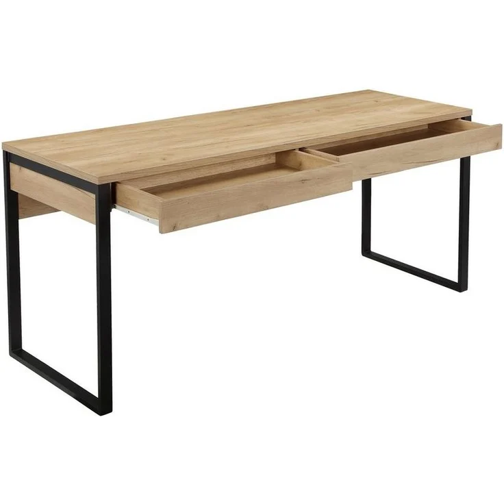 Places of Style Schreibtisch Moid, Computertisch im modernen Design, Breite 120/140/160 cm, mit Metallbeinen & Schublade – Bild 3