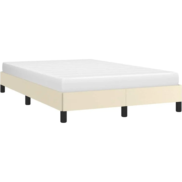 Einzelbettgestell Design für Erwachsene ohne Matratze Creme 120x190 cm Kunstleder d4264e – Bild 2