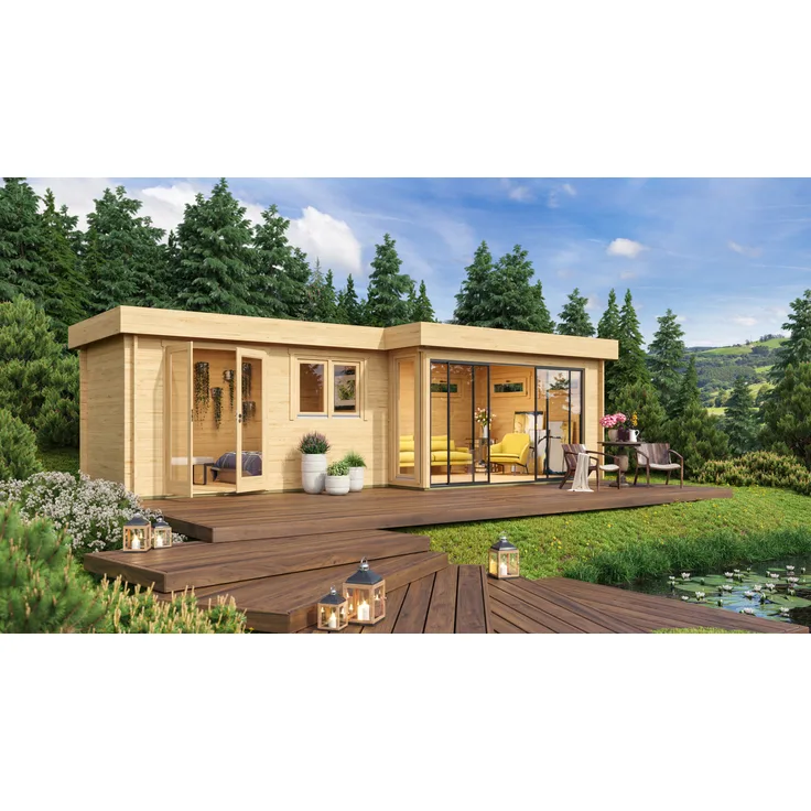 Fjordholz Gartenhaus Alu Concept 44 K Farblos