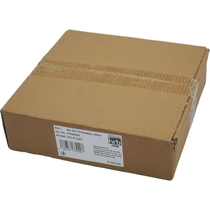 HRB Türstopper 4er Set, Edelstahl massiv - Schwerer Türstopper Boden 1,2 Kg/Stk, Door Stopper im modernen Design versehen mit Gummiring zum Schutz der Türen – Bild 8