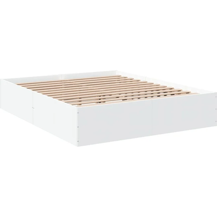 vidaXL Bettgestell Weiß 150x200 cm Holzwerkstoff 3281007 – Bild 6