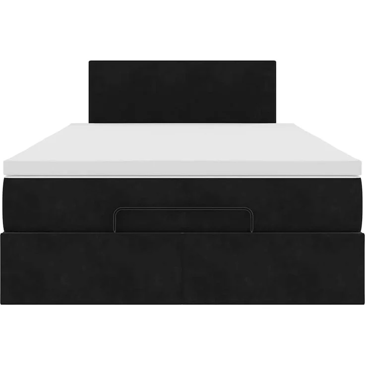 vidaXL Ottomane Bett mit Matratze & LEDs Schwarz 120x190 cm Samt 3312538 – Bild 6