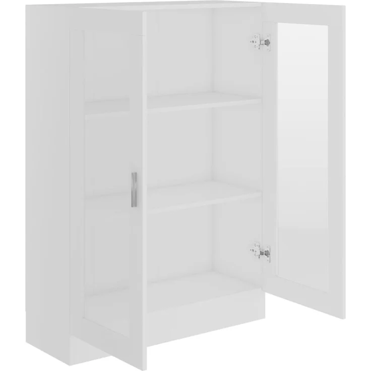 vidaXL Vitrinenschrank Weiß 82,5x30,5x115 cm Holzwerkstoff 802750 – Bild 4