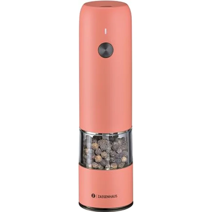 Pfeffermühle Salz- Gewürzmühle USB elektrisch 14cm ZASSENHAUS Köln coral 033182 – Bild 2
