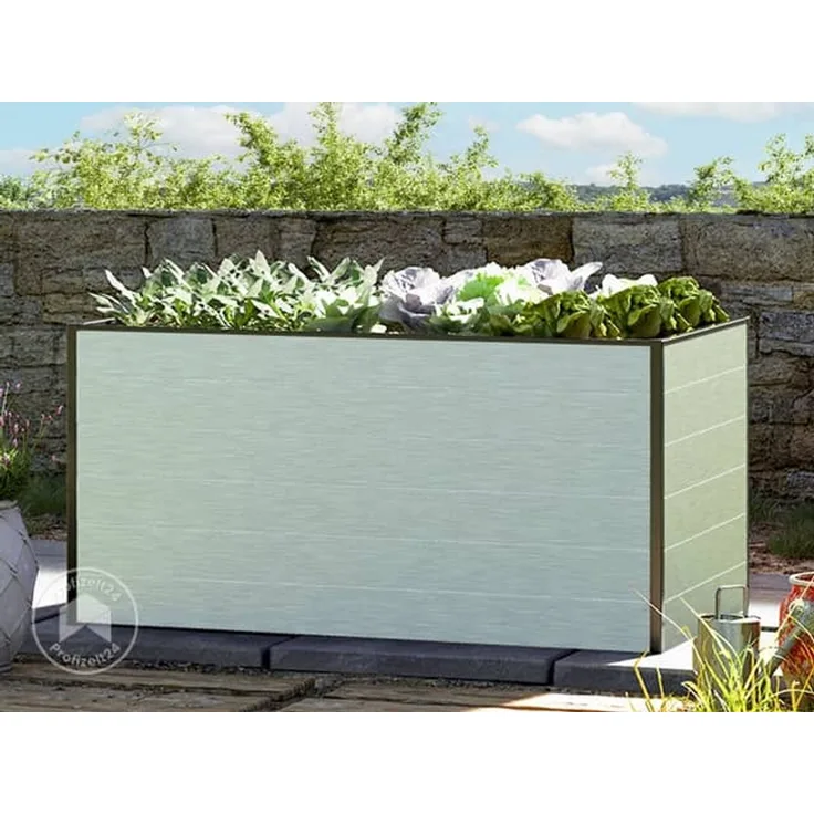 GFP Hochbeet Kräuter-Gemüse-Beet Aluminium CHRISTINA - 150x77x77cm - Aluminium eloxiert