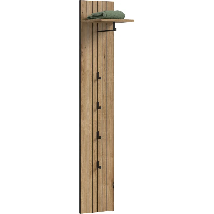 Garderobepaneel (B/H/T: 31x160x27 cm) in Evoke Oak Nachbildung – Bild 1
