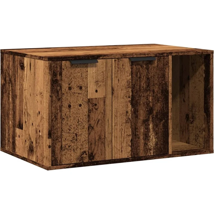vidaXL Katzenklo Altholz-Optik 80x50x45 cm Holzwerkstoff 857740 – Bild 2