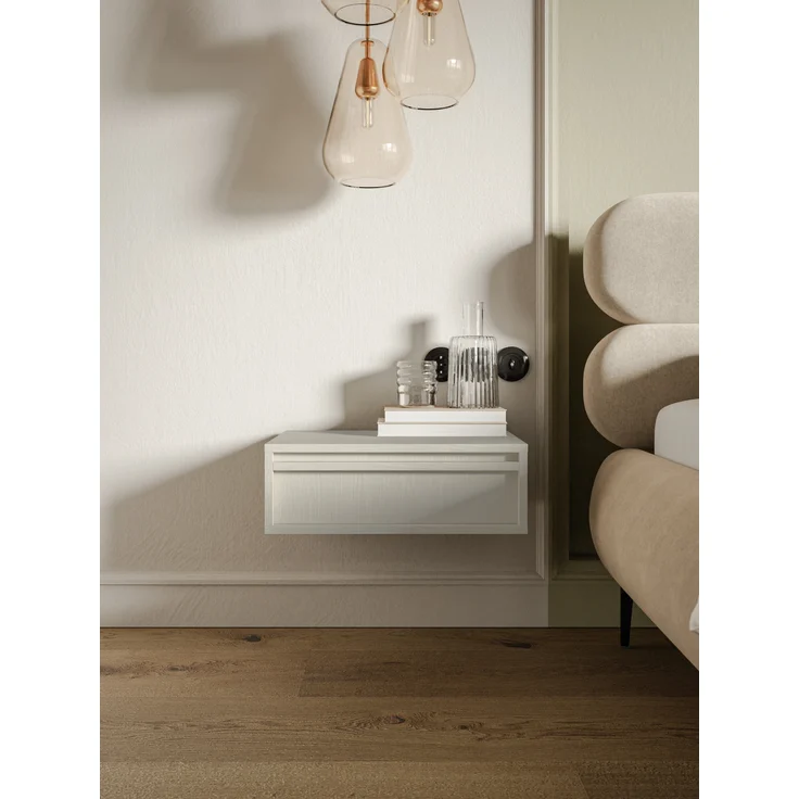 Selsey 'Evo' Nachtkonsole mit Schublade, beige, ca. 17 x 50 x 34 cm – Bild 2