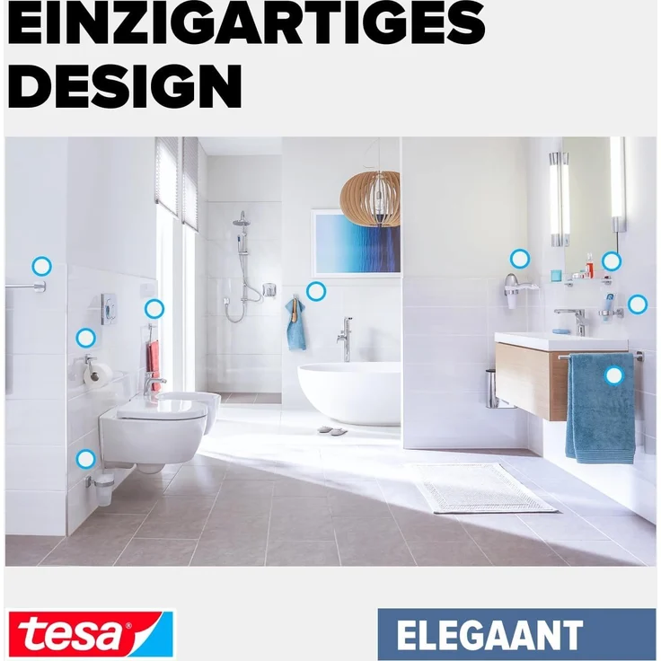 Tesa Kosmetikabfalleimer Elegaant Metall oval 260x220x160mm 10l verchr – Bild 6