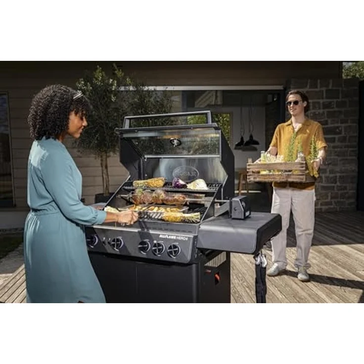 RÖSLE Grillspieß ALLFLAME-Serie, Drehspieß inkl. Elektromotor – Bild 2