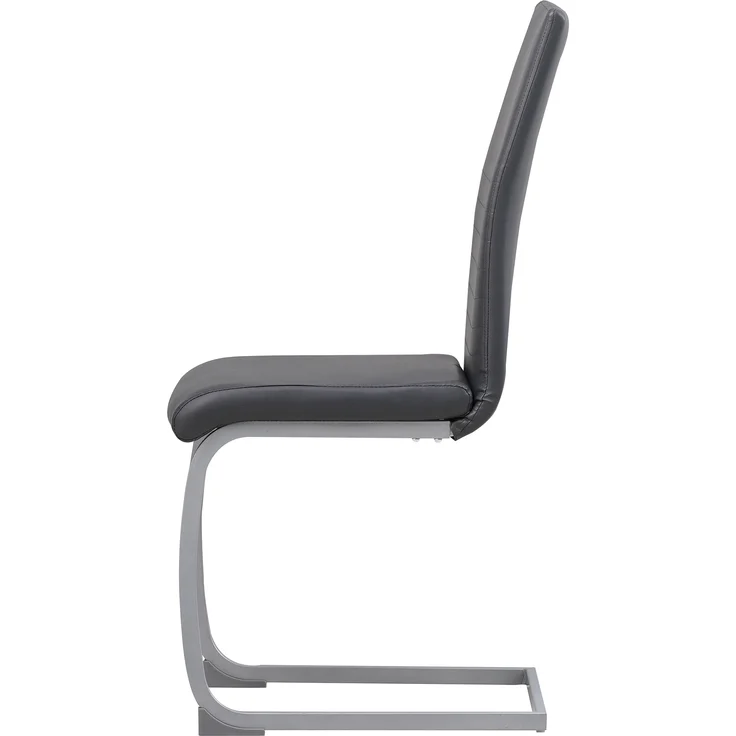 Albatros Freischwinger Stühle 4er Set MURANO, Grau - Esszimmerstuhl Schwingstuhl, modernem Design, Kunstleder-Bezug, dicke Polsterung - Küchenstuhl, Polsterstuhl, Stuhl Esszimmer Esstisch – Bild 4