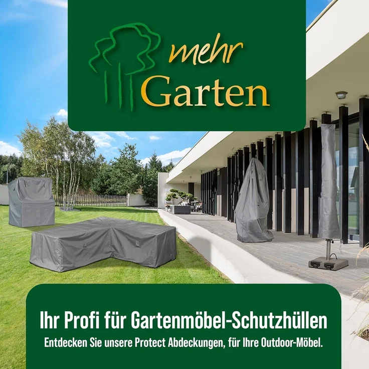 mehr Garten Gartenmöbel-Schutzhülle Protect, Premium PROTECT Eck-Lounge-Abdeckung asymmetrisch Ottomane links, 237( – Bild 6