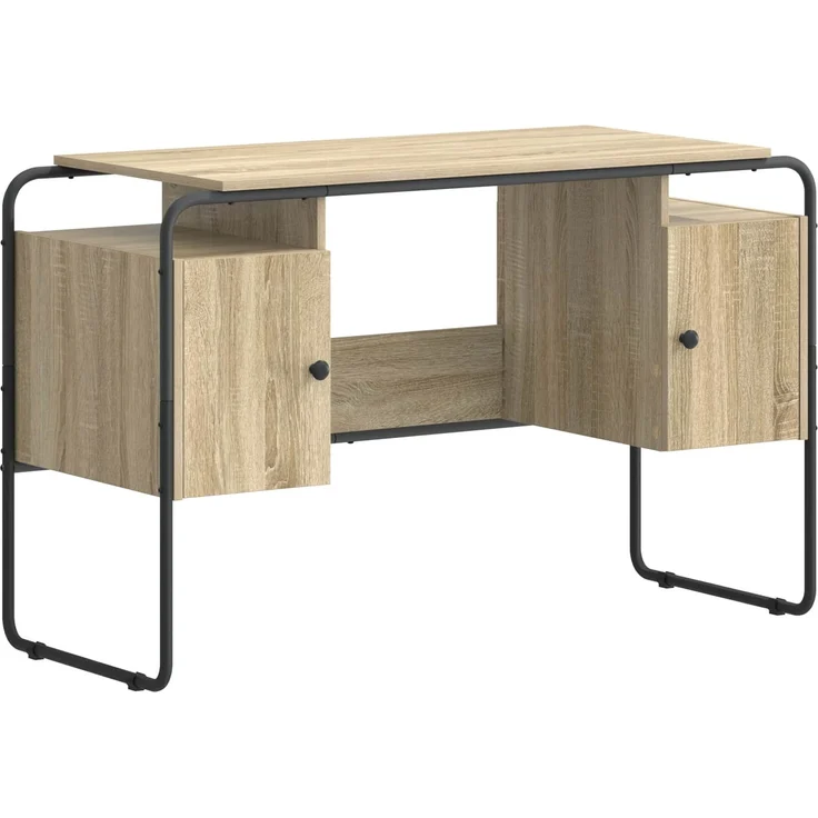 vidaXL Schreibtisch mit Stauraum Sonoma-Eiche 120 x 50,5 x 75,5 cm 8008039 – Bild 2