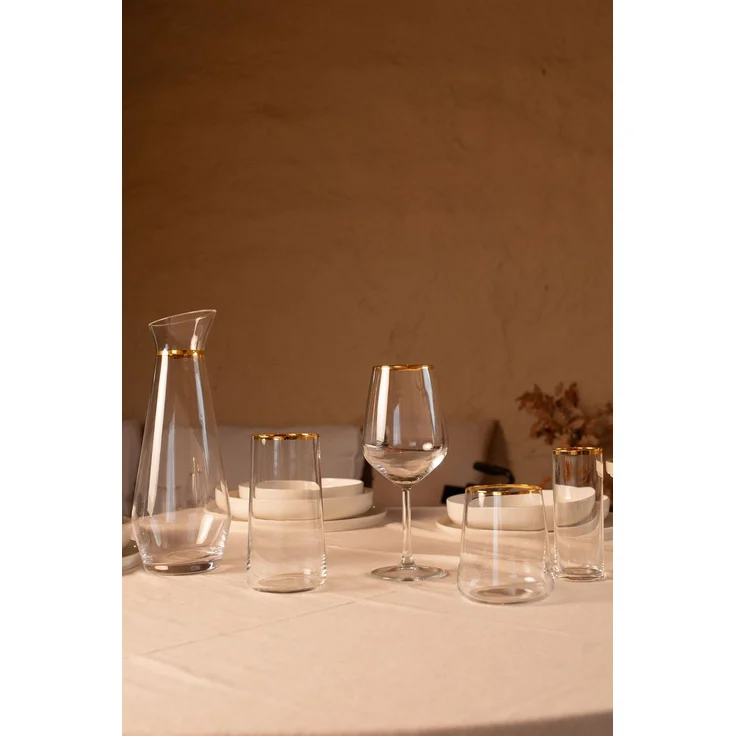 Hermia Concept 'Avantgarde 490 - Gold, Transparent' Weingläser-Set (4-teilig), Gold / Transparent, 6,3 x 6,3 x 21,8 cm, 490 ml – Bild 2