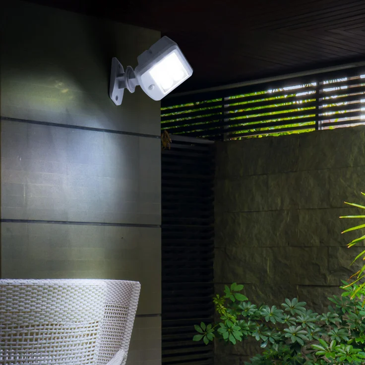 2er Set LED Solarleuchte, weiß, beweglicher Spot, Bewegungsmelder – Bild 7