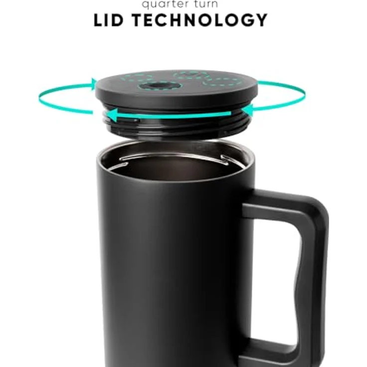 Simple Modern Thermobecher mit Strohhalm und Griff | Isolierter Edelstahl-Trinkbecher Eiskaffee-Reisebecher | Geschenke für Frauen und Männer | Trek | 1180ml | Forest – Bild 8