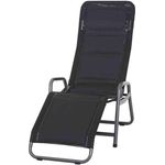 SIENA GARDEN Fano Kippliege anthrazit / schwarz Stahl anthrazit / Textilbezug schwarz