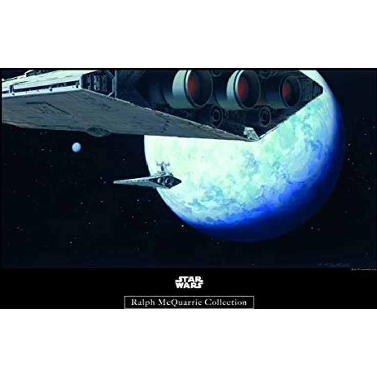 Komar Wandbild | Star Wars Classic RMQ Hoth Orbit | Kunstdruck 40 x 30 cm, fotorealistischer Druck auf Premium-Poster Fotopapier, ohne Rahmen, für Kinder- und Jugendzimmer