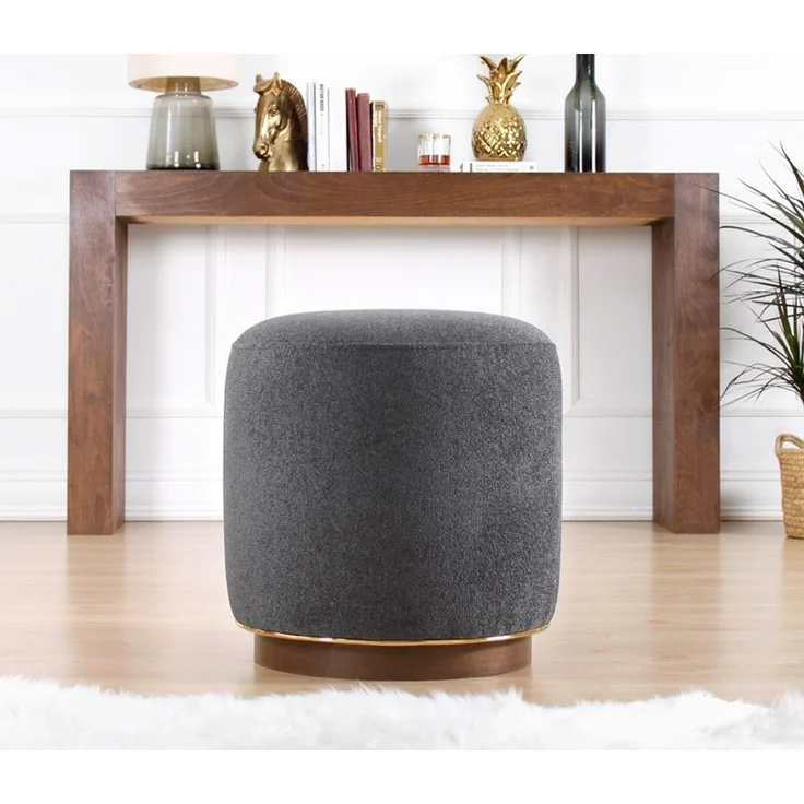 Hanah Home 'Zeone - Grey' Pouffe, Grau, 42 x 43 x 42 cm – Bild 2