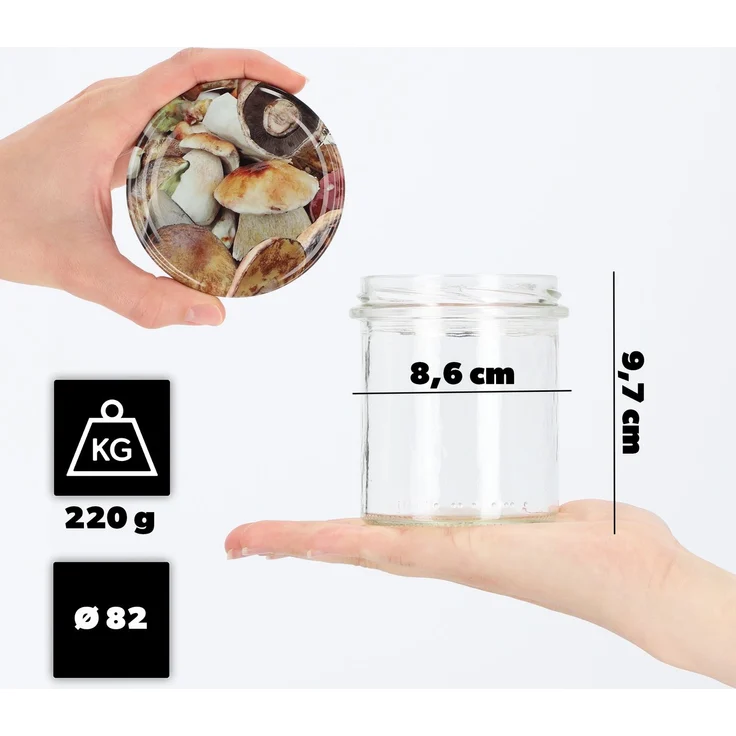 KADAX 10x Glas 350ml Glasgläser für Konserven, Marmelade, Honigkapseln Fi82 – Bild 3