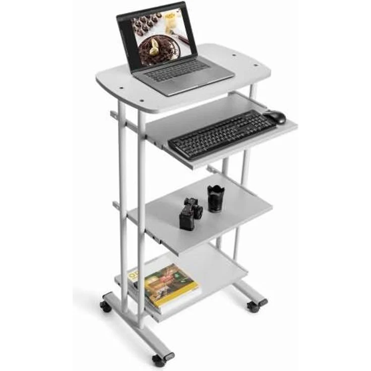 Rocada Computertisch 5220V22 R522096 3Fächer 68x126x49cm silber – Bild 4