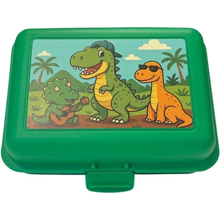 elasto Lunchbox Dino Motiv Brotdose mit Trennschale - Kinder Vesperbox für die Schule – Bild 4