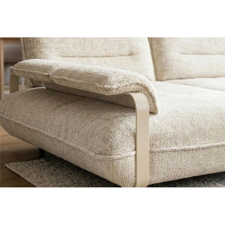 KAWOLA Ecksofa ANISSA Stoff cremeweiß manuelle Rückenverstellung Longchair links 84 x 185 x 297 cm – Bild 8
