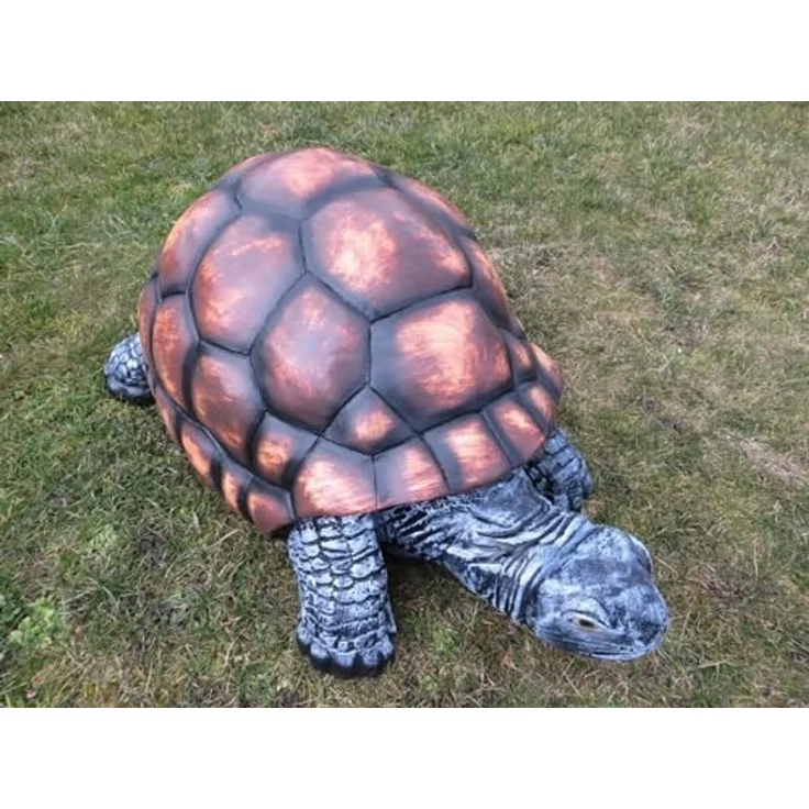 XXL Premium Schildkröte lebensgross ca. 112cm Riesenschildkröte Garten Deko Figur – Bild 3