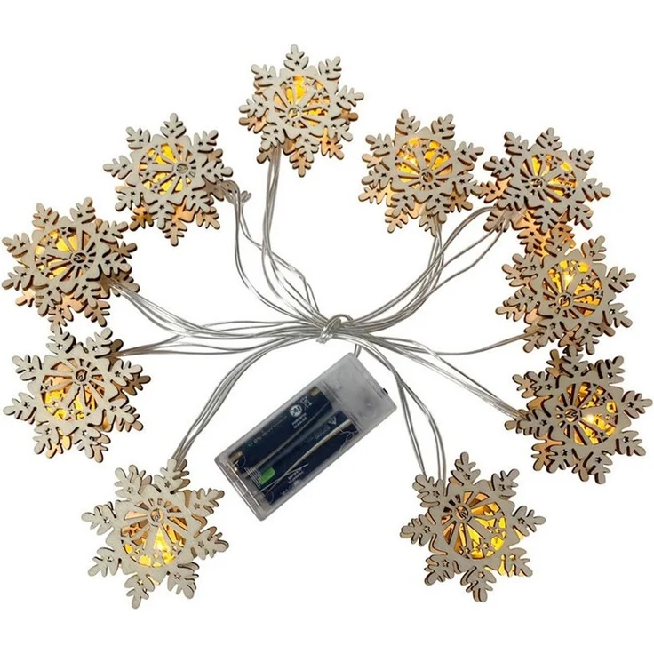 HTI-Living LED-Lichterkette LED Lichterkette 10 Lichter, 10-flammig, Weihnachtsbeleuchtung batteriebetrieben – Bild 1