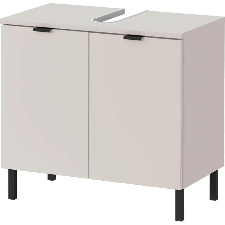 Germania Waschbeckenunterschrank GW-Arcena 1980-572, in Kaschmir, mit Metallfüßen, 60 x 56 x 34 cm (BxHxT)