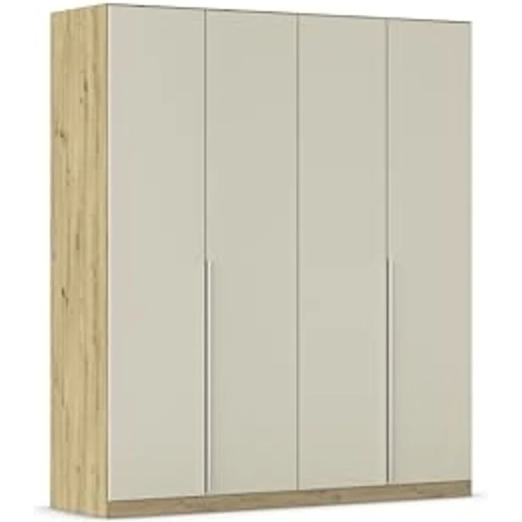 Rauch Möbel Alabama, Kleiderschrank für Schlafzimmer, Kinderzimmer, Wohnzimmer, Garderobe, Flur, 4-türig, mit Zubehör Premium, Farbe Beige/Eiche Artisan. Holz, Breite 181 cm – Bild 1