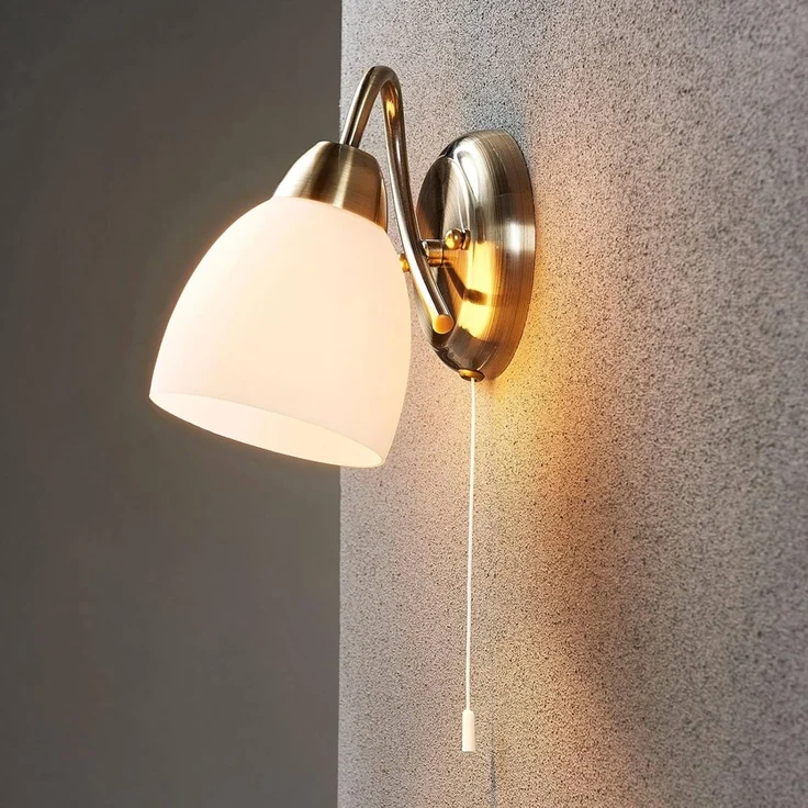 Lindby Wandleuchte Mael, Glas Bronze IP20, 1 x 40 W – Bild 4