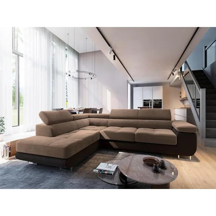 Masseno Ecksofa SELVA mit Schlaffunktion L-Form, Sofa mit Bettkasten – Bild 3