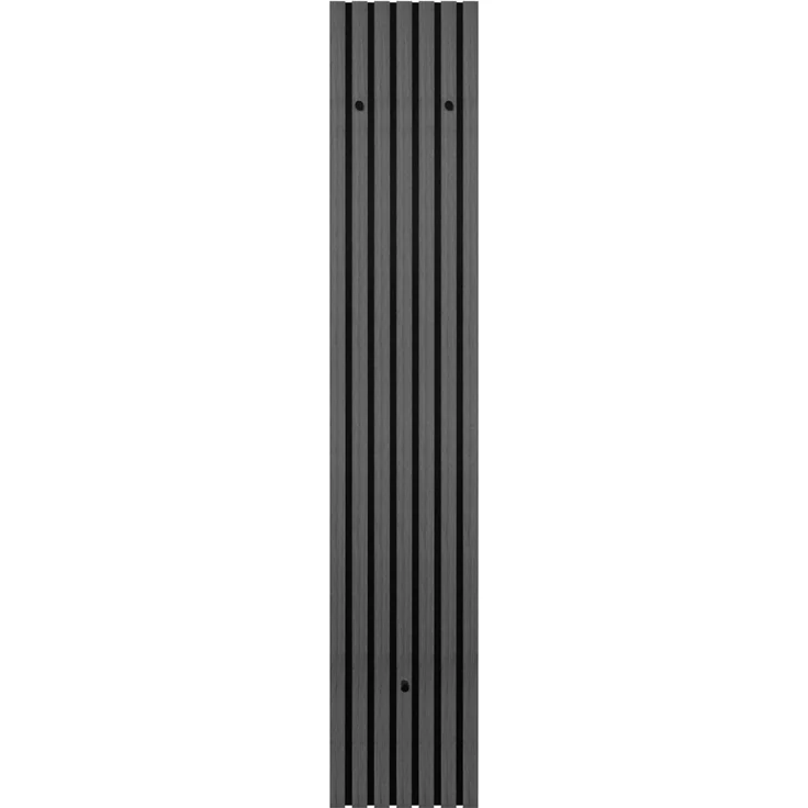 XORA 'GRACE' Garderobenleiste Akustik-Paneel-Optik schmal, MDF anthrazit, 25 x 160 cm, 3 Haken – Bild 2