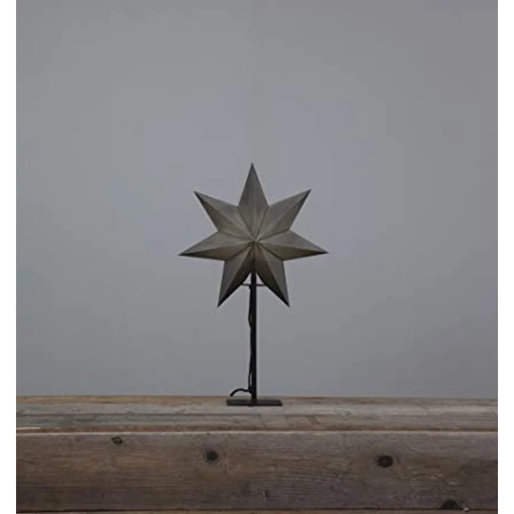 Standstern "Ozen", ohne Lochung, grau, E14, 55 cm – Bild 4