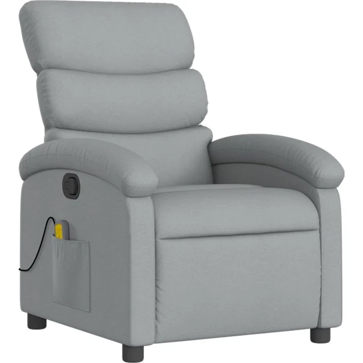 vidaXL Massage-Relaxsessel, hellgrauer Stoff 3205809 – Bild 2