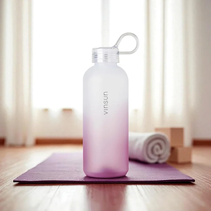 Vinsun Trinkflasche Trinkflasche 650ml, Kohlensäure geeignet, auslaufsicher, Tritan, BPA frei, bruchsicher, geruchs- und geschmacksneutral, auslaufsicher – Bild 5