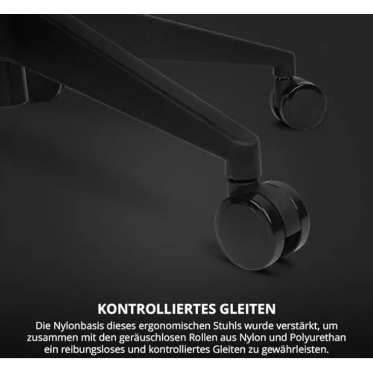 DRIFT GAMING DRAIR400 - Professioneller Gaming Chair, hochwertiges Mesh und verstärktes Polymer, 4D verstellbare gepolsterte Armlehnen, Kolbenklasse 4, drehbar, neigbar, verstellbar, schwarz. – Bild 8