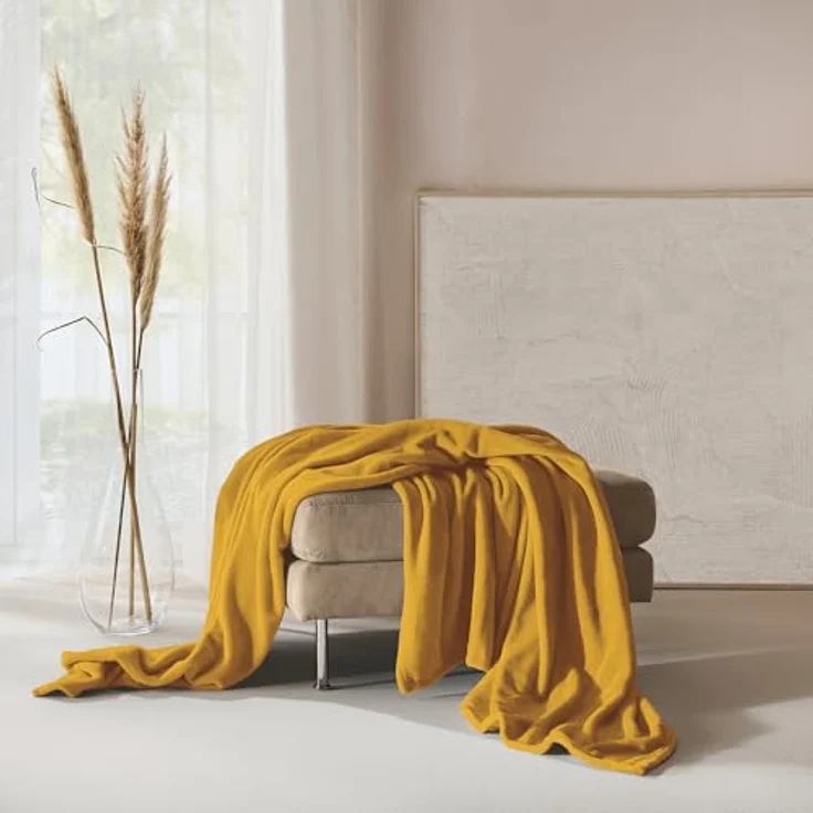Wohndecke Wohndecke "Salerno", Erwin Müller, Teddy-Fleece Uni – Bild 5