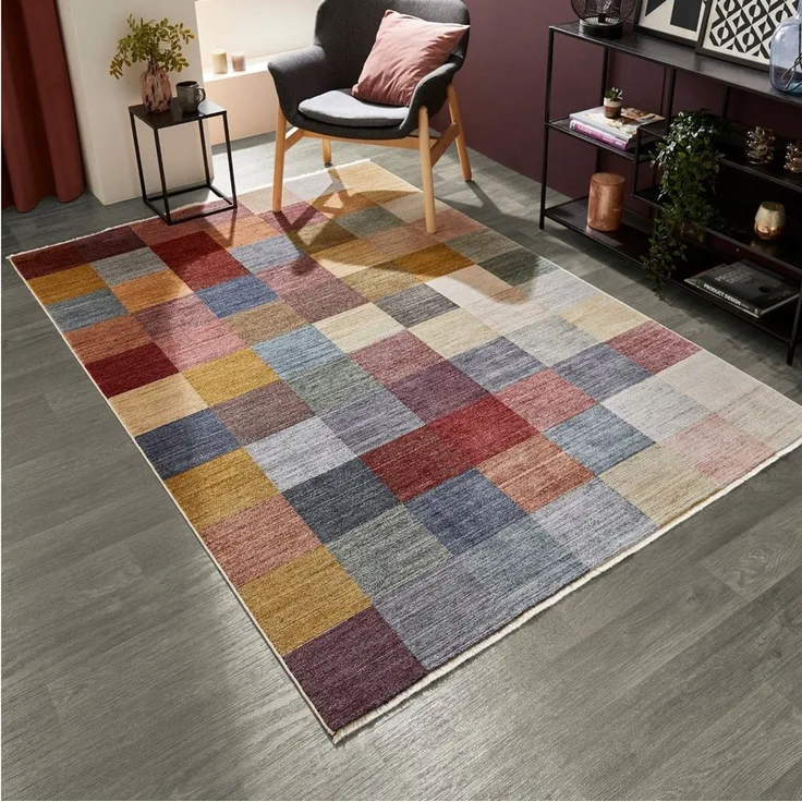LUXOR living Teppich Rocco, rechteckig, Höhe: 11 mm, Vintage-Look, verschiedene Designs, mit Fransen, Wohnzimmer